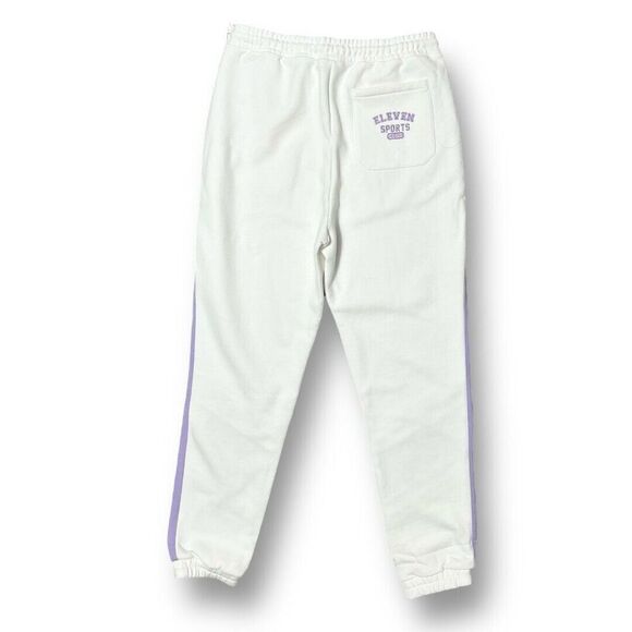EleVen by Venus Williams M White Purple Collegiate Track Pants Liquid Lilac NWT - Picture 7 of 11